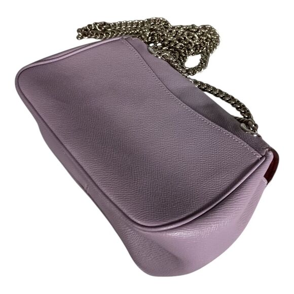 Coach Mini Cassidy Crossbody Bag F77974 Purple Lavender Leather Silver Chain - Picture 9 of 15